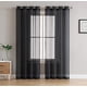 thumbnail image 2 of Cortinas HLC.ME negras transparentes, 2 paneles, 137 cm x 213 cm, poliéster, 2 of 8