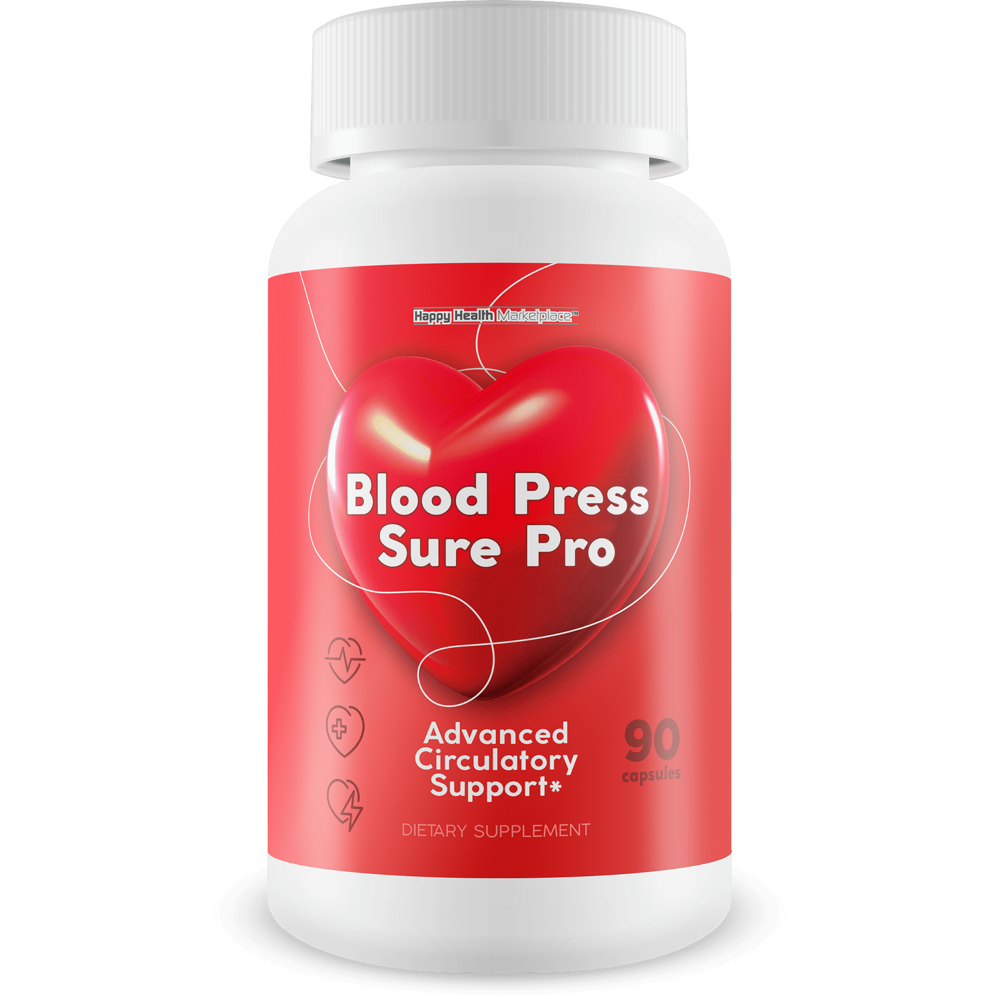 Blood Press Sure Pro With Magnesium 12 - Our Best Circulation Support Pressure Supplement - Circulation Vitamin Blood Flow - High Pressure Pills - Blood Flow Vasodilator Blood Circulation Supplements