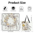 thumbnail image 2 of Black And White Ink Flower Waterproof Picnic Blanket with Foldable Zipper, Suitable for Outdoor Use, Suitable for Travel, Camping, Beaches, Parks, Grasslands, Picnic Blanket Accessories, 2 of 7