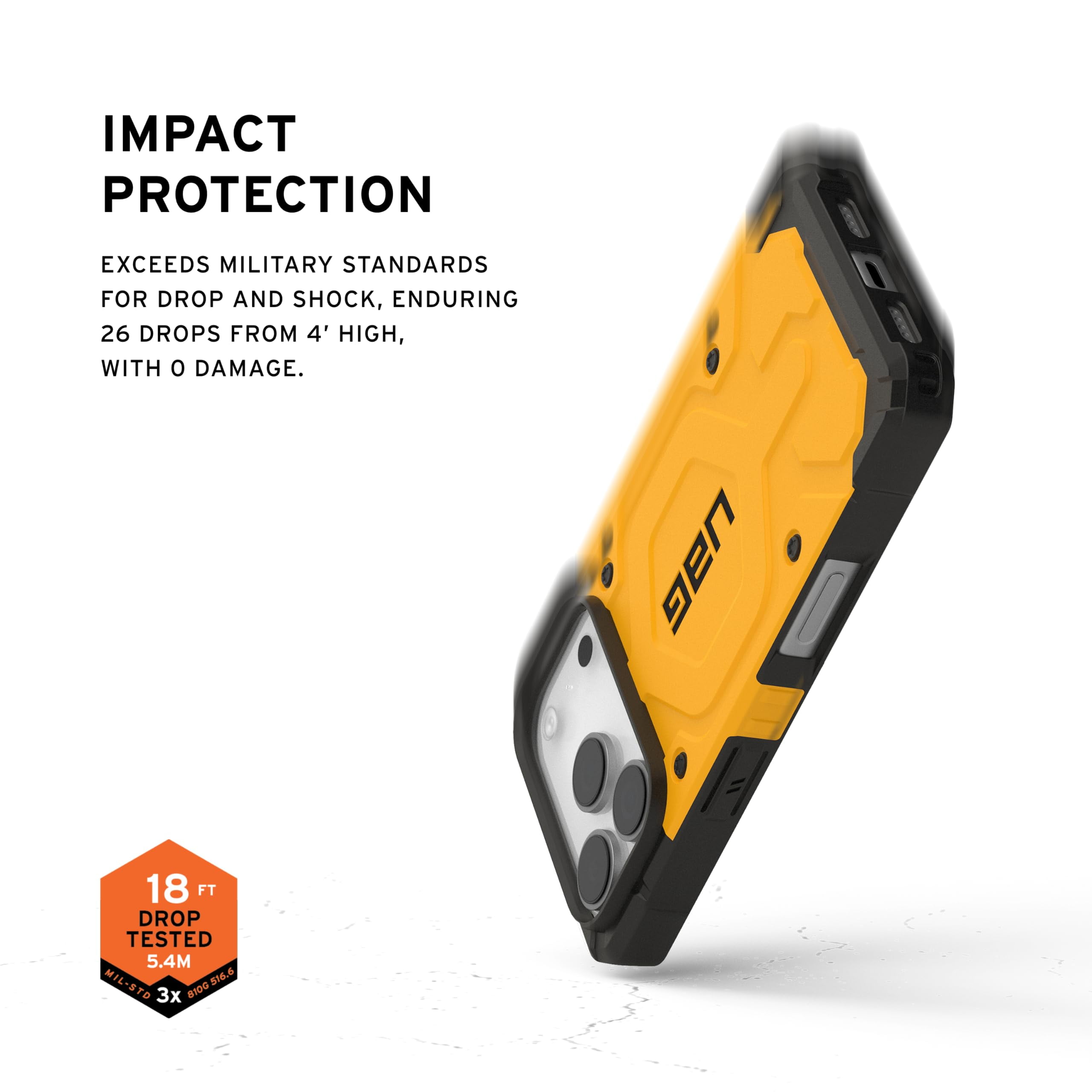 UAG iPhone 17 Pro Case Pathfinder - Compatible with MagSafe Military Grade Protective Cover, Heritage Yellow