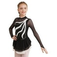 thumbnail image 3 of TiaoBug Robe de Patinage Artistique en Maille avec Strass Manches Longues Ballet Danse Tutu Blanc 14, 3 of 7