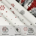 thumbnail image 3 of Christmas Snowflake Round Tablecloth Cream Tablecloth 60 Inch Gary and Red Tree Pattern Circle Table Cloth Winter Holiday Table Cover for Home Kitchen Dinning Party Xmas Decor, 3 of 8