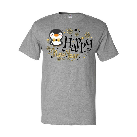 Inktastic Happy New Year with Cute Penguin T-Shirt
