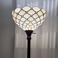 thumbnail image 4 of 62" Brown Traditional Shaped Floor Lamp With White Stained Glass Bowl Shade, 4 of 8