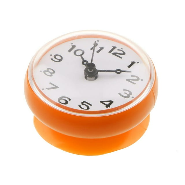 Reloj Impermeable de Pared / Espejo / / con Ventosa, Reloj de , Cocina, , , Reloj de Pared para Decoración para hogar naranja Colco Reloj de baño resistente al agua