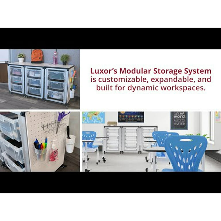 Luxor MBS-BIN-8S - Stackable Storage Bins ( 8 Small )