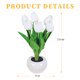 thumbnail image 3 of Luz De Noche De Tulipán Adornos de lámpara de escritorio de flores LED con botón de luz nocturna de tulipán (blanco) Tmvgtek Para estrenar, 3 of 9