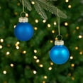 thumbnail image 3 of Northlight 2-Finish Glass Christmas Ball Ornaments - 1" (25mm) - Blue - 24ct, 3 of 6