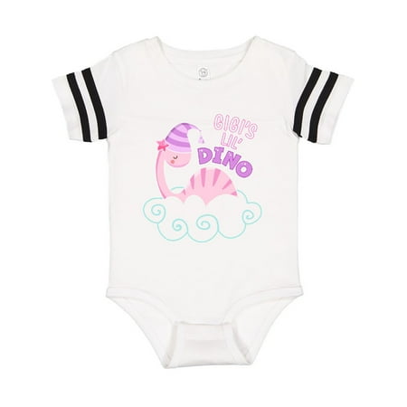 

Inktastic Gigi s Lil Dino with Cute Pink Baby Dinosaur Gift Baby Boy or Baby Girl Bodysuit