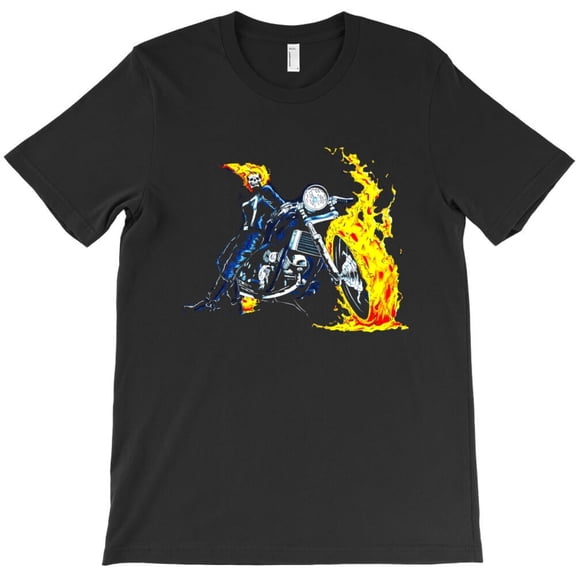 Spirit Of Vengeance Fiery Skeleton Head Funny Comic Book Antihero Graphic - Must-Have, H7349 Unisex T-Shirt, Up to 5XL Available