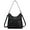 Black, variant on MKF Collection Harper Vegan Color Block Leather Women Shoulder Bag by Mia K - Light Gray Charcoal