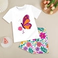 thumbnail image 2 of Toddler Baby Girl Outfits Summer Cute Cartoon Short Sleeve Tee Top + Short Pants 2Pcs Clothes Set,Cute Graphic 6-12 Months 12-24 Months 2t 3t 4t 5t 6t 7t 8t 9t Children 6-7 Years, 2 of 4