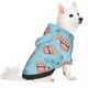 thumbnail image 2 of Fotbe I Am A Fan Popcorn Sudadera con Estampado para Perros Pequeños – Suéter con Capucha para Mascotas, Tela Suave de Forro Polar con Bolsillo-Small, 2 of 7