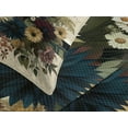 thumbnail image 4 of Ambesonne Floral Eucalyptus Quilted Bedspread Set 3 Pcs, Rustic Seasonal, King Size, Eggshell Maroon Green, 4 of 5