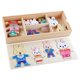 thumbnail image 2 of Oso Conejo Familia Cambio de ropa Rompecabezas con caja de almacenamiento Rompecabezas juguetes ños 6 estilos diferentes Salvador Puzzle de Vestir, 2 of 10