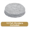 thumbnail image 5 of China Storage Case - Saucer or Small Plate Quilted Case - 7 inches diameter x 6 inches height - Gray - Includes 12 Felt Separators, 5 of 8