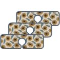 thumbnail image 2 of 3Pcs SKYSONIC Faucet Absorbent MatPattern with Sunflowers Leaves Washable Counter Drying Pads Behind Faucet, 2 of 7