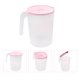 thumbnail image 3 of Hervidor de plástico para bebidas de 2500 ml, resistente al calor, jarra de agua fría y jugo con asa (rosa), 3 of 5