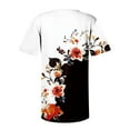 thumbnail image 3 of Patlollav Plus Size Womens Summer Tops Sexy Fold Print Regular Short Sleeve Button Blouse, 3 of 6