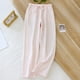 thumbnail image 2 of Pantalones de pijama a cuadros para mujer: cintura elástica, poliéster suave, ropa de casa holgada para todas las estaciones con bolsillos, 2 of 5