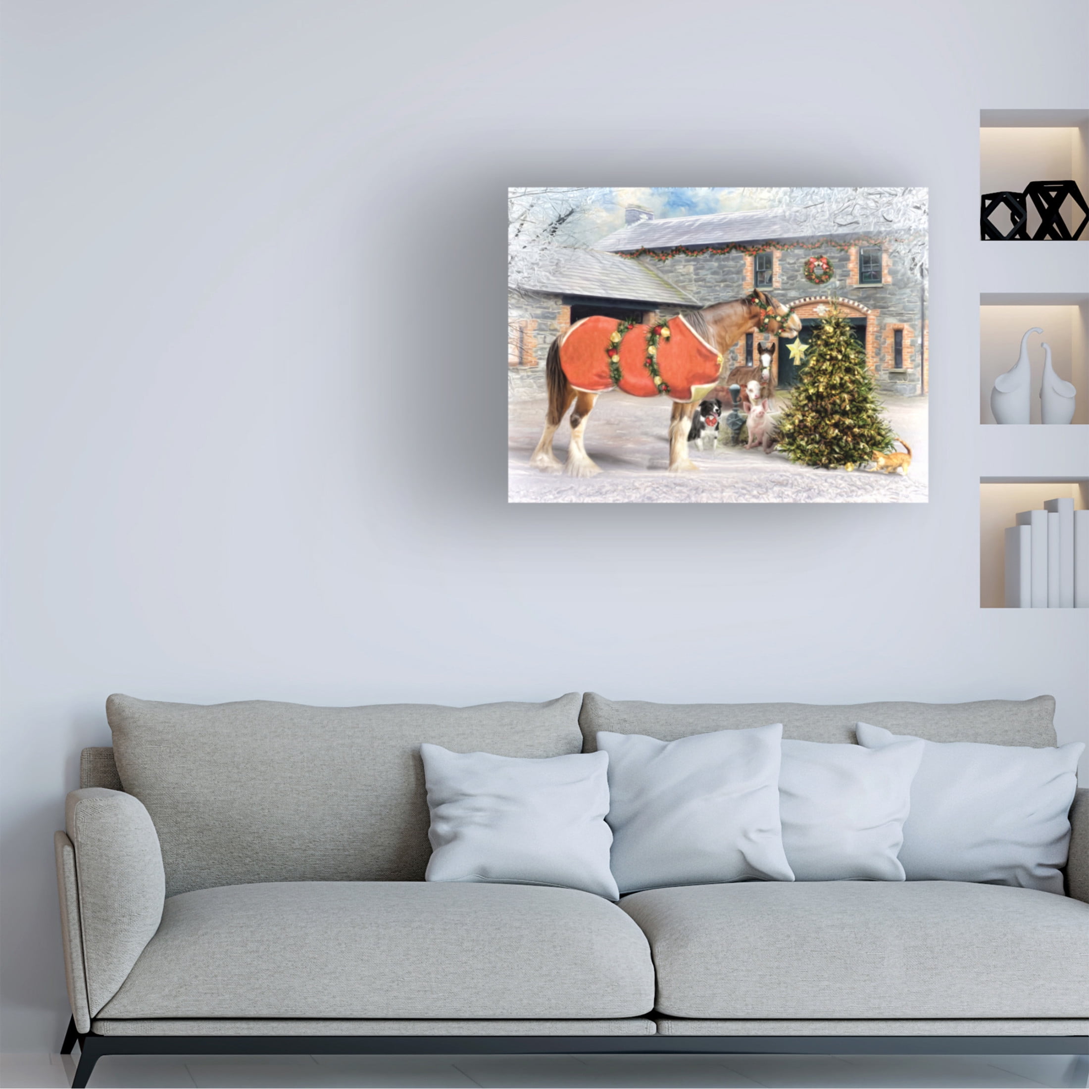 Canvas Wall Art - Trudi Simmonds 'The Christmas Star 1' Wall Art for Living Room, Bedroom, or Office Décor by Trademark Fine Art - 19 x 14 Inches