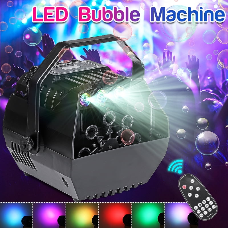 Kids Bubble Making Machine with Glowing Colour DJ Disco Party Lights 