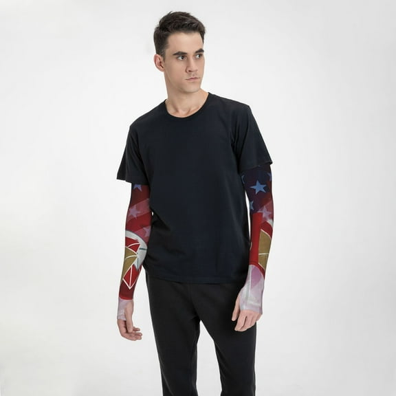 Postal Worker Us Flag Sun Protection Cooling Arm Sleeves With Thumb Holes Gardening Outdoors Sunscreen Arm Sleeves