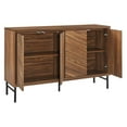 thumbnail image 3 of Console Entry Table Sideboard Cabinet, Walnut, Wood, Living Kitchen Cafe Bistro Hospitality Restaurant, Modern Contemporary HB34714, 3 of 12