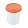thumbnail image 2 of Vaso de pinta para helado, recipientes para guardar helado, recipiente para postres, transparente para congelador naranja, 2 of 9
