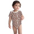 thumbnail image 2 of Yiaed Coffee Rugby Print Infant Climbing Short Sleeve Onesie One-Piece Baby Bodysuit Clothes 0-12 Months -12 Months, 2 of 6