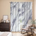 thumbnail image 3 of Kitchen Curtains 84 Inch Length 2 Panels, Grey Marble Grommets Window Treatment Curtain, Abstract Minimalist Modern Art Thermal Curtains Drapes for Living Room/Bathroom, 3 of 9