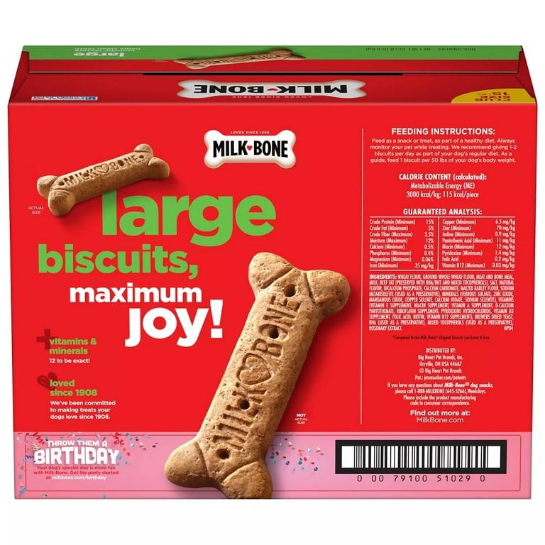 Milk Bone Original Dog Biscuits Large Crunchy Dog Treats 15 lbs