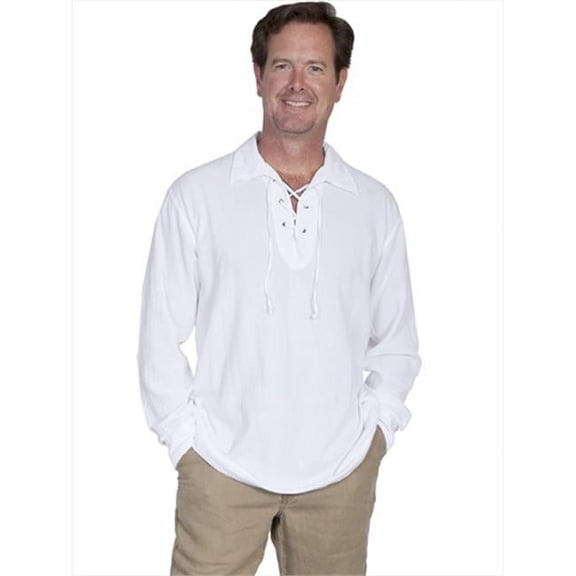 Cantina 100 Percent Cotton Mens Shirt, White - Large