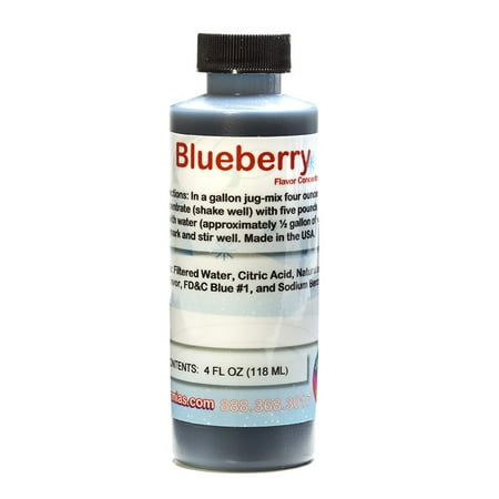 Blueberry Shaved Ice and Snow Cone Flavor Concentrate 4 Fl Ounce