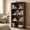 Natural Walnut, variant on LEDREM 4-Tier Adjustable Bookcase, Open Bookshelf, Storage Shelf Organizer, 22lb Capacity per Shelf, for Home, Office, Cloud White