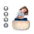 thumbnail image 2 of Geometric Storage Toy Bag Chair, Geometric Checkered Vintage Stripped Pattern Pastel Colors Abstract Design, Stuffed Animal Organizer Washable Bag, Large Size, Peach Grey White, by Ambesonne, 2 of 3