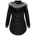 thumbnail image 5 of Women's ActionHeat Black Detroit Lions 5V Battery Heated Long Puffer Jacket, 5 of 7