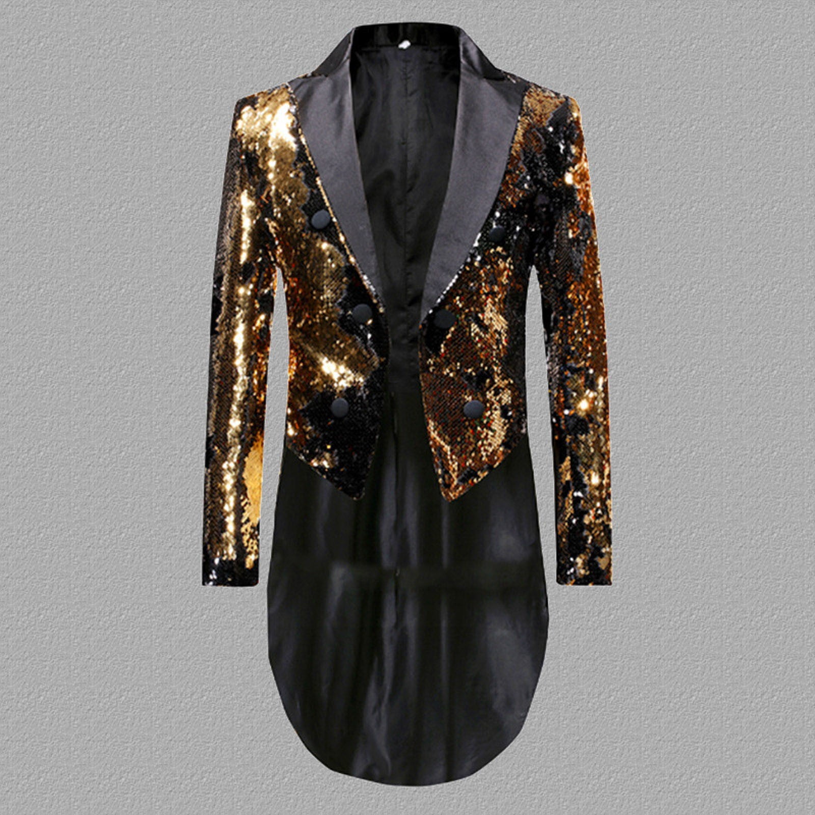 Mens Coat Adult Male Suite for Man Mens Sequin Tuxedo Flop Tuxedo Sequin Tuxedo Magicians Multicolor Flop Suit Clothes Gold 3XL Walmart