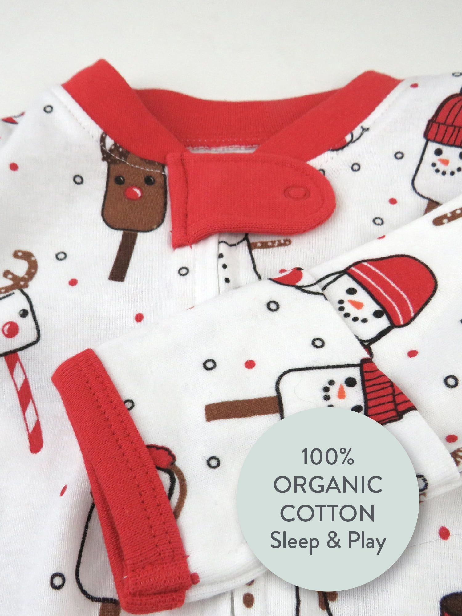 Honest Baby Clothing Gender Neutral Organic Cotton Holiday Sleep N Play, Sizes Newborn-9 Months