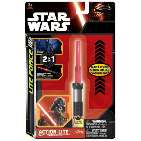 Star Wars Series 7 Lightsaber (Light Saber) Clip-On Action Lites; Complete Set of All Three Lights--Yoda, Darth Vader & Luke