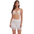 thumbnail image 4 of DARING DIVA Women's Wide Lace Trim Shorts Mid Thigh Slimme Underwear L White, 4 of 6