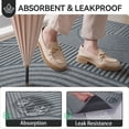 thumbnail image 3 of QiCaiJia Front Door Mat 24"x71", Gray Absorbent Muddy Dirt Resist Washable Non Slip Low-Profile Indoor Doormat, Easy Clean Welcome Entryway Door Mats, 3 of 8