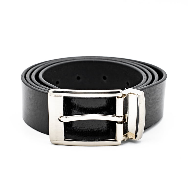 Genuine Leather Belts For Men Dress Black Belts Chrome  display picture 1