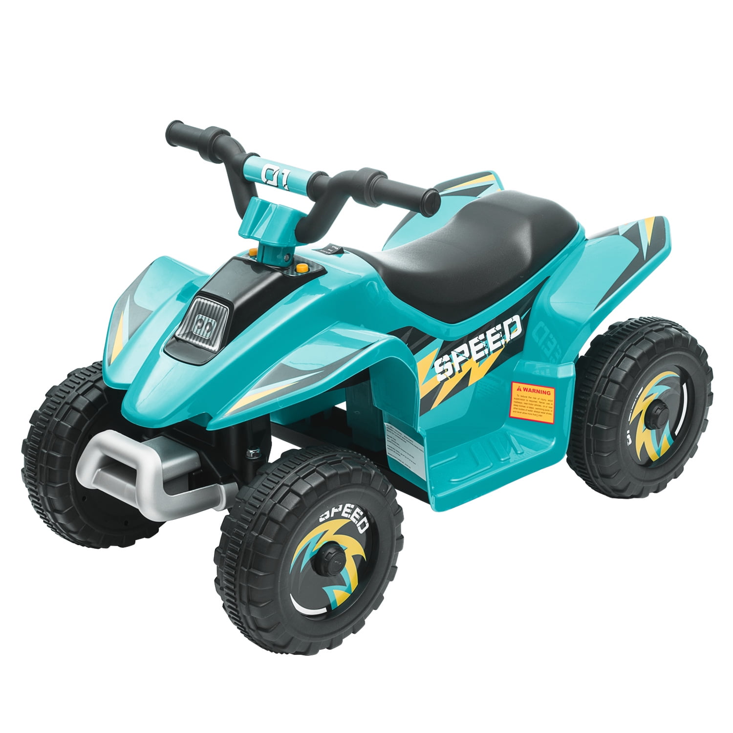 Blue Ride on ATV 4 Wheeler,6V Battery Powered Quad Ride On Car Toy Four Power Wheeler Motorized Mini Kid Electric ATV for Toddlers Boys Girls 