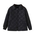 thumbnail image 2 of Parkas de manga larga para mujer, chaquetas acolchadas cálidas para mujer, chaqueta acolchada lisa de manga larga con estampado floral, abrigos con bolsillos, blusa para mujer, 2 of 9
