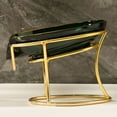 thumbnail image 4 of MesaSe Light Luxury Style Soap Holder Creative Leaf-shape Soap Dish Self-Draining Soap Rack Soap Tray Multifunctional Soap Storage Box for Shower Kitchen Bathroom Storage dark green, 4 of 9