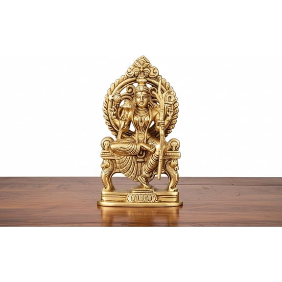 A Brass big size Rajeshwari Statue represents Goddess Rajarajeshwari (Tripura Sundari/Lalitha Devi)