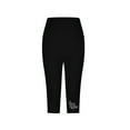 thumbnail image 4 of Tnhcen Women's High-Waisted Yoga Pants 7/8 Length Diamond Embellished Milk Silk Workout Pants Slim-Fit Fitness Leggings with Double-Sided Fleece S-3XL, 4 of 4