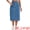 Blue, variant on Women's Slit Back Midi Denim Pencil Skirt with Pockets S Light Blue