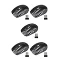thumbnail image 3 of jesticaly Computer 2.4Ghz Wireless Optical Mouse Quick Speed Low Latency 6 Buttons Plastic Gaming Mice Desktop PC Portable Black 5Set, 3 of 6